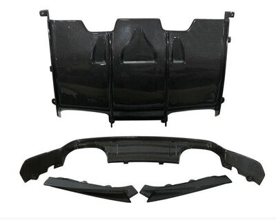 DIFFUSEUR ARRIERE + SPLITTERS LATERAUX EN CARBONE BMW M3 F80 OU M4 F82 "MAXI EVO PSM STYLE" (2014/2019)