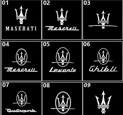 ECLAIRAGE WELCOME LIGHT siglé GAMME MASERATI