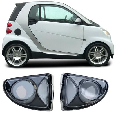 JEU DE 2 REPETITEURS LATERAUX CHROMES OU BLACK SMART FORTWO 451 (2007/2015)