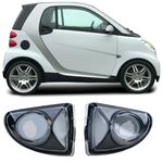 JEU DE 2 REPETITEURS LATERAUX CHROMES OU BLACK SMART FORTWO 451 (2007/2015)