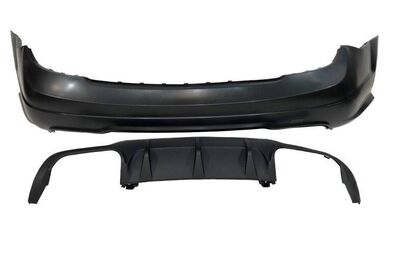 PARE CHOC ARRIERE MERCEDES CLASSE C W204 (BERLINE OU COUPE) LOOK C63 "DUPLEX" (2007/2014)