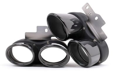 DIFFUSEUR DE PARE CHOC ARRIÈRE AVEC EMBOUTS D’ÉCHAPPEMENT DUPLEX LOOK S6 "PIANO BLACK DESIGN"  AUDI A6 4K C8 S LINE PHASE 1 (2019+)