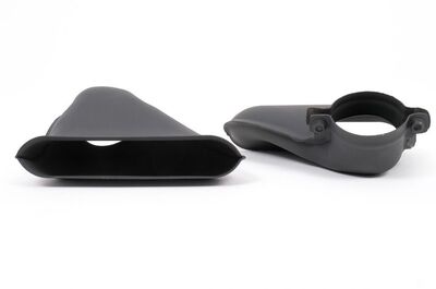 DIFFUSEUR DE PARE CHOC ARRIÈRE AVEC EMBOUTS D’ÉCHAPPEMENT DUPLEX LOOK S6 "PIANO BLACK DESIGN"  AUDI A6 4K C8 S LINE PHASE 1 (2019+)