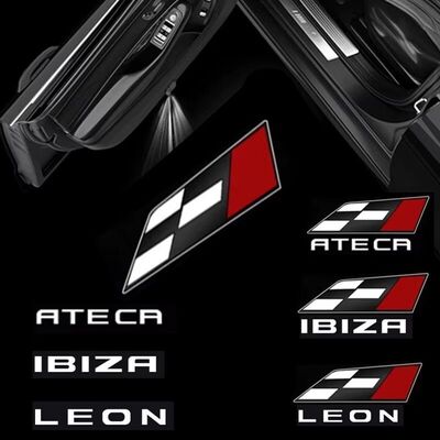 ECLAIRAGE WELCOME LIGHT siglé GAMME CUPRA / SEAT (IBIZA,ATECA,LEON,FR) ,GAMME SEAT ET FINITION FR