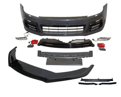 PARE CHOC AVANT VW SCIROCCO PHASE 1 LOOK R + LAME INFERIEURE RACING (2008/2014)