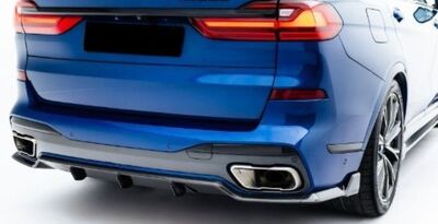 LAME DE PARE CHOC ARRIERE EN CARBONE BMW X7 LCI PACK M (AVEC ATTELAGE) "DTM LOOK" (2018+)