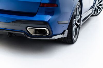 LAME DE PARE CHOC ARRIERE EN CARBONE BMW X7 LCI PACK M (AVEC ATTELAGE) "DTM LOOK" (2018+)