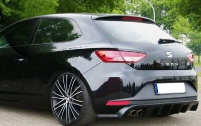 LAME DE PARE CHOC ARRIÈRE TYPE DIFFUSEUR EN ABS POUR SEAT LEON III 5F PHASE 1 Version SC OU FR "ING LINE" (2013/2017)