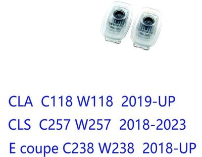 ECLAIRAGE WELCOME LIGHT siglé GAMME MERCEDES CLA W118/X118 (2019/2025) MERCEDES CLASSE E COUPE W238 (2016/2023) MERCE2018+)
