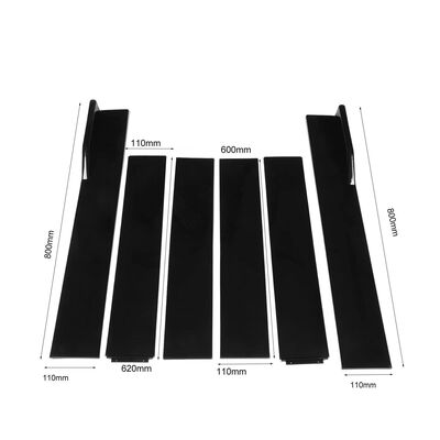 BAS DE CAISSE UNIVERSELS  (RAJOUTS EN ABS PIANO BLACK) EN ABS 200CM "CUPWINGS"