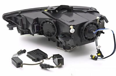 PHARES A LEDS TUBE LIGHT "REAL DRL" BLACKLINE AUDI A3 8V PHASE 1 -avec vrais feux de jour- POUR CONVERSION DES PHARES HALOGENES D'ORIGINE AU XENON (2012/04-2016)