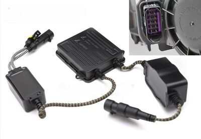 PHARES A LEDS TUBE LIGHT "REAL DRL" BLACKLINE AUDI A3 8V PHASE 1 -avec vrais feux de jour- POUR CONVERSION DES PHARES HALOGENES D'ORIGINE AU XENON (2012/04-2016)