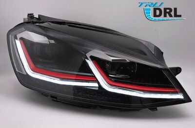 PHARES A LEDS FULL LEDS  "REAL DRL" VW GOLF VII PHASE 1  (avec vrais feux de jour et clignotants DTS -Dynamic turn system-) REDLINE OU SILVER LINE (2012/02-2017)