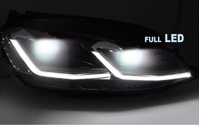 PHARES A LEDS FULL LEDS  "REAL DRL" VW GOLF VII PHASE 1  (avec vrais feux de jour et clignotants DTS -Dynamic turn system-) REDLINE OU SILVER LINE (2012/02-2017)