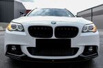LAME DE PARE CHOC AVANT BMW SERIE 5 F10/F11 LOOK "PACK M PERFORMANCE" PIANO BLACK FINISH (2010/07-2017)