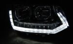 PHARES A LEDS TUBE LIGHT "REAL DRL" FULL LEDS  VW BUS T5 FACELIFT VERSION 4 (avec feux de jour et clignotants DTS-Dynamic Turn Signal) (2010/2015)