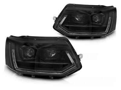 PHARES A LEDS TUBE LIGHT "REAL DRL" FULL LEDS  VW BUS T5 FACELIFT VERSION 4 (avec feux de jour et clignotants DTS-Dynamic Turn Signal) (2010/2015)
