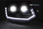 PHARES A LEDS TUBE LIGHT "REAL DRL" FULL LEDS  VW BUS T5 FACELIFT VERSION 4 (avec feux de jour et clignotants DTS-Dynamic Turn Signal) (2010/2015)