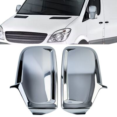 COQUES CHROMEES POUR RETROVISEURS MERCEDES SPRINTER W906 (2006/2018) VW CRAFTER 2E (2006/2016)