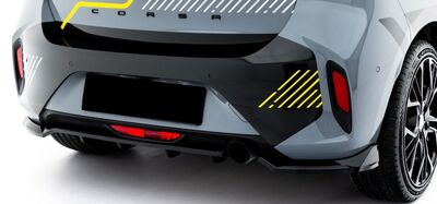 LAME DE PARE CHOC ARRIERE OPEL CORSA F STANDARD PHASE 2 "DTM LOOK" (08-2023+)