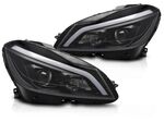 PHARES A LEDS TUBE LIGHT "REAL DRL" MERCEDES CLASSE C W204 PHASE 2 avec clignotants DTS - Dynamic Turn System - (03-2011/2014)
