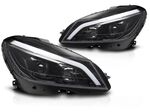 PHARES A LEDS TUBE LIGHT "REAL DRL" MERCEDES CLASSE C W204 PHASE 2 avec clignotants DTS - Dynamic Turn System - (03-2011/2014)