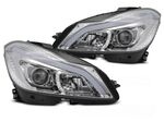 PHARES A LEDS TUBE LIGHT "REAL DRL" MERCEDES CLASSE C W204 PHASE 2 avec clignotants DTS - Dynamic Turn System - (03-2011/2014)
