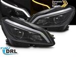 PHARES A LEDS TUBE LIGHT "REAL DRL" MERCEDES CLASSE C W204 PHASE 2 avec clignotants DTS - Dynamic Turn System - (03-2011/2014)