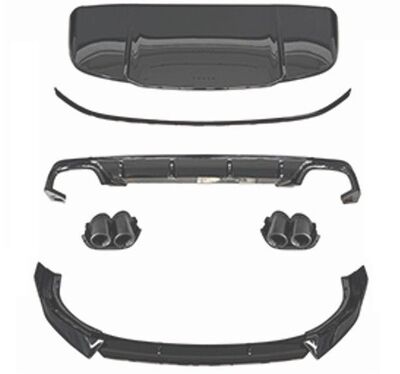 KIT CARROSSERIE BMW X1 U11 PHASE 1 PACK M LOOK MP PIANO BLACK FINISH (2022+)