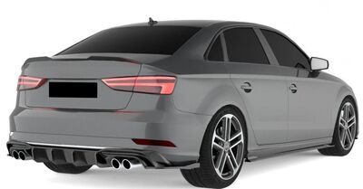 BECQUET DE COFFRE AUDI A3 8V BERLINE PIANO BLACK M STYLE GCP (2013/2020)