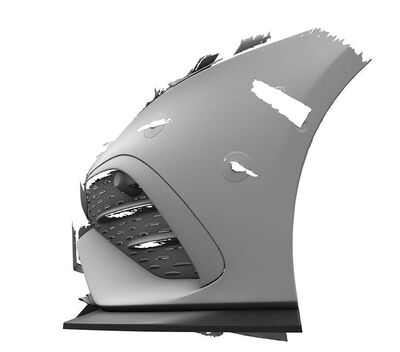 LAME DE PARE CHOC AVANT MERCEDES CLASSE A W177 AMG LINE OU A35 AMG PHASE 2 CS STYLE (2023+)