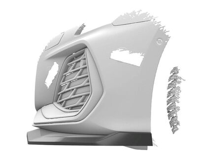 LAME DE PARE CHOC AVANT AUDI A3 8Y S LINE OU S3 PHASE 2 CS STYLE "CUP" (2024+)