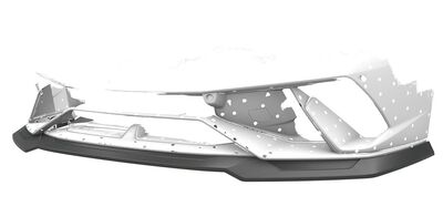 LAME DE PARE CHOC AVANT LAMBORGHINI HURACAN PERFORMANTE "CUP" CS STYLE (2017/2019)