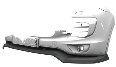 LAME DE PARE CHOC AVANT PORSCHE CAYENNE 958 STANDARD PHASE 2 CS STYLE "CUP" (2014/2018)