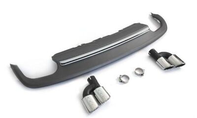 DIFFUSEUR DE PARE CHOC ARRIERE POUR AUDI A5 COUPE OU SPORTBACK PHASE 2 ( SAUF S LINE S5 ET RS5 ) QUAD LOOK S5 (08-2011/02-2015)