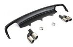DIFFUSEUR DE PARE CHOC ARRIERE + EMBOUTS AUDI A6 4G STANDARD "QUAD" PHASE 1 LOOK S6 SAUF S LINE ET S6/RS6 (2011/09-2014)