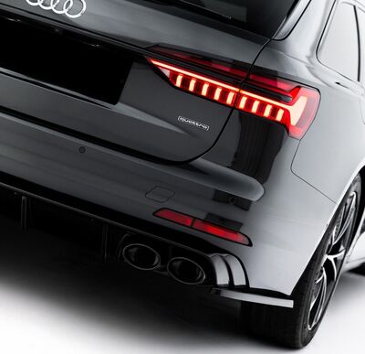 DIFFUSEUR DE PARE CHOC ARRIERE AUDI A6 4K C8 + EMBOUTS D'ECHAPPEMENT FACTICES (2018/2025)