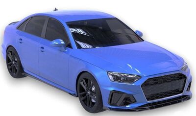 LAME DE PARE CHOC AVANT GLOSS BLACK AUDI A4 B9 S LINE OU S4 PHASE 2 GCPA DESIGN (05-2019/2024)