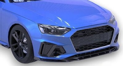 LAME DE PARE CHOC AVANT GLOSS BLACK AUDI A4 B9 S LINE OU S4 PHASE 2 GCPA DESIGN (05-2019/2024)