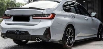DIFFUSEUR ARRIÈRE BMW SÉRIE 3 G20/G21 PACK M PHASE 2 LCI DUPLEX/DUAL PIANO BLACK FINISH LOOK MP (07-2022+)