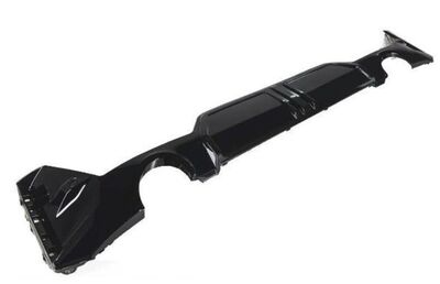 DIFFUSEUR ARRIÈRE BMW SÉRIE 3 G20/G21 PACK M PHASE 2 LCI DUPLEX/DUAL PIANO BLACK FINISH LOOK MP (07-2022+)