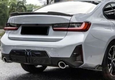 DIFFUSEUR ARRIÈRE BMW SÉRIE 3 G20/G21 PACK M PHASE 2 LCI DUPLEX/DUAL PIANO BLACK FINISH LOOK MP (07-2022+)