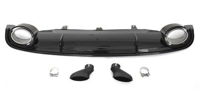 DIFFUSEUR DE PARE CHOC ARRIERE EN ABS PIANO BLACK LOOK RS7 POUR AUDI A7 4G STANDARD PHASE 1 ( SAUF S LINE ET S7/RS7 ) (2010/09-2014)