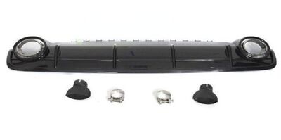 DIFFUSEUR DE PARE CHOC ARRIERE EN ABS PIANO BLACK AVEC EMBOUTS D'ECHAPPEMENTS OVALESLOOK RSQ7 POUR  AUDI Q7 4M STANDARD OU S LINE PHASE 1 (2015/04-2019)