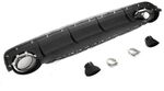 DIFFUSEUR DE PARE CHOC ARRIERE EN ABS PIANO BLACK AVEC EMBOUTS D'ECHAPPEMENTS OVALESLOOK RSQ7 POUR  AUDI Q7 4M STANDARD OU S LINE PHASE 1 (2015/04-2019)
