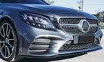 LAME DE PARE CHOC AVANT MERCEDES CLASSE C BERLINE OU ESTATE W205/S205 AMG LINE PHASE 2 "LOOK EDITION 1 BLACK DESIGN" (03-2018/2021)