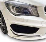 2 SPLITTERS INFERIEURS DE PARE CHOC AVANT GLOSS BLACK MERCEDES CLA W117/X117 PACK AMG PHASE 1 (2013/06-2016)