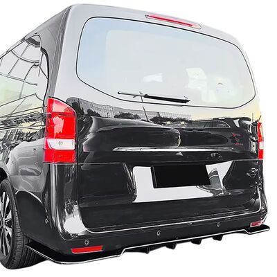 LAME DE DIFFUSEUR ARRIERE EN 3 PARTIES MERCEDES VITO W447 PHASE 1 "PAINO BLACK FINISH"  (2014/2019)