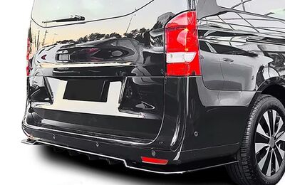 LAME DE DIFFUSEUR ARRIERE EN 3 PARTIES MERCEDES VITO W447 PHASE 1 "PAINO BLACK FINISH"  (2014/2019)