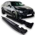 JEU DE BAS DE CAISSE NOIRS TYPE MARCHE PIEDS MERCEDES GLC X253 (2015/2022) OU GLC COUPE C253 (2016/2022)